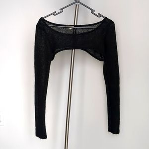 Silence + Noise Black Knit Shoulder Shrug. US Small